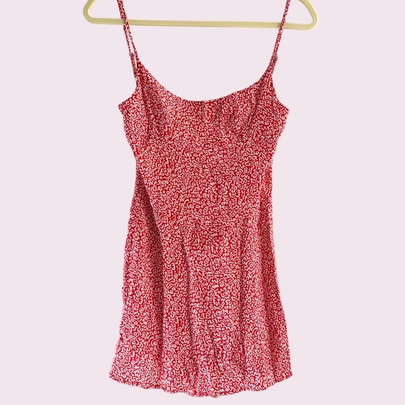 Reformation red squiggle mini dress - Picture 1 of 8